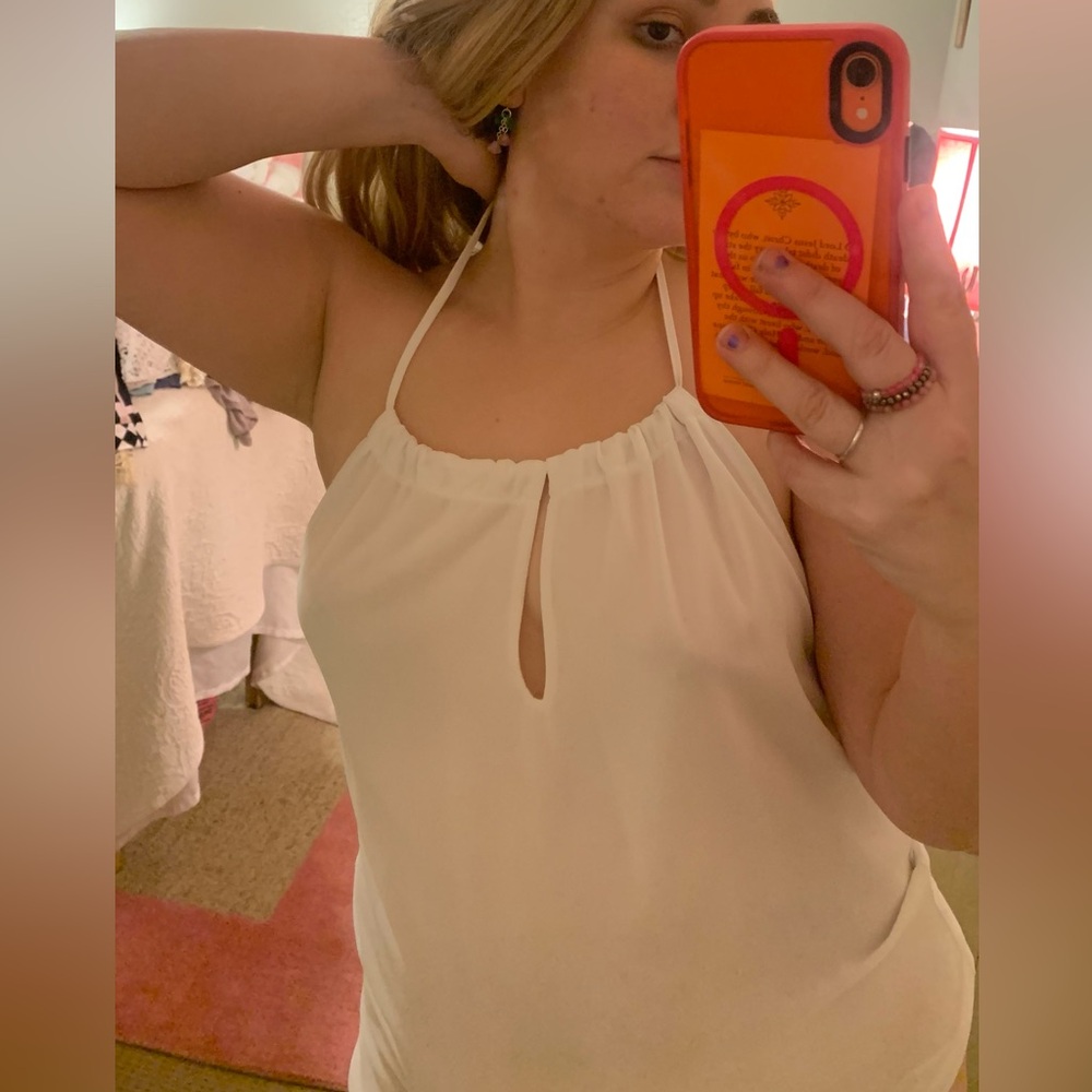 Veronica M White Tank Top